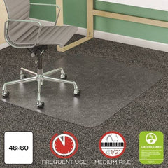 Deflect-o - 60" Long x 46" Wide, Chair Mat - Rectangular, Beveled Edge Style - Industrial Tool & Supply
