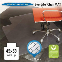 ES Robbins - 53" Long x 45" Wide, Chair Mat - Rectangular, Straight Edge Style - Industrial Tool & Supply