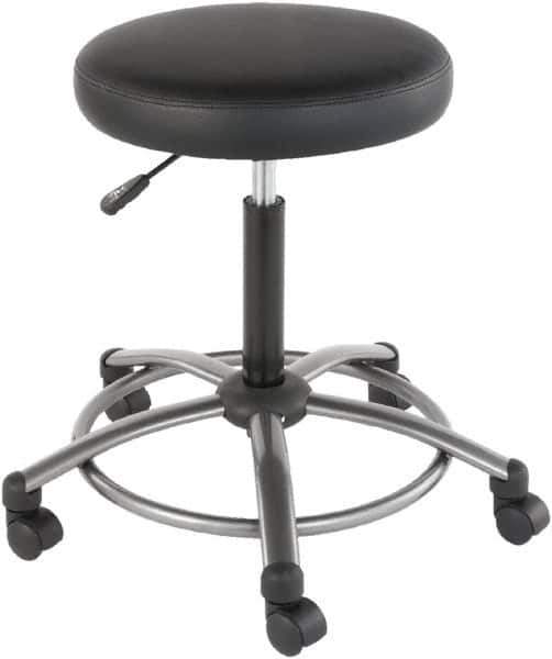 ALERA - 24-3/8 Inch Wide x 24-3/8 Inch Deep x 29-1/2 Inch High, Swivel Base, Utility Stool - Antimicrobial Seat, Black - Industrial Tool & Supply