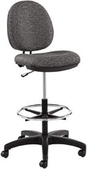 ALERA - 19-1/2 Inch Wide x 26-3/4 Inch Deep x 51-1/8 Inch High, Swivel Base, Swivel Task Chair - 100% Acrylic Seat, Graphite Gray - Industrial Tool & Supply