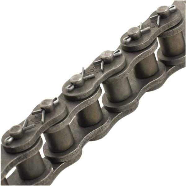 Tritan - 1-1/2" Pitch, ANSI 120, Cottered Single Strand Roller Chain - Chain No. 120C, 28,551 Lb. Capacity, 10 Ft. Long, 7/8" Roller Diam, 1" Roller Width - Industrial Tool & Supply