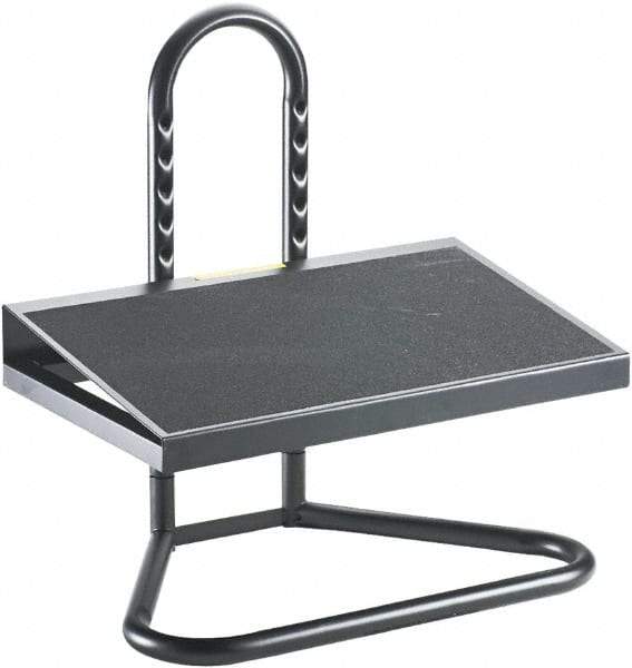 Safco - 20" Wide, 5-1/2 to 15" High Adjustable Foot Rest - Black - Industrial Tool & Supply