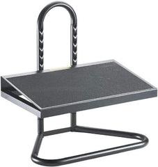 Safco - 20" Wide, 5-1/2 to 15" High Adjustable Foot Rest - Black - Industrial Tool & Supply