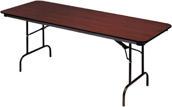 ICEBERG - 30" Long x 96" Wide x 29" High, Folding Table - Mahogany - Industrial Tool & Supply