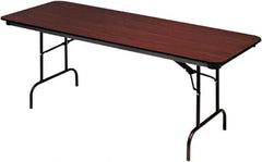 ICEBERG - 30" Long x 96" Wide x 29" High, Folding Table - Mahogany - Industrial Tool & Supply