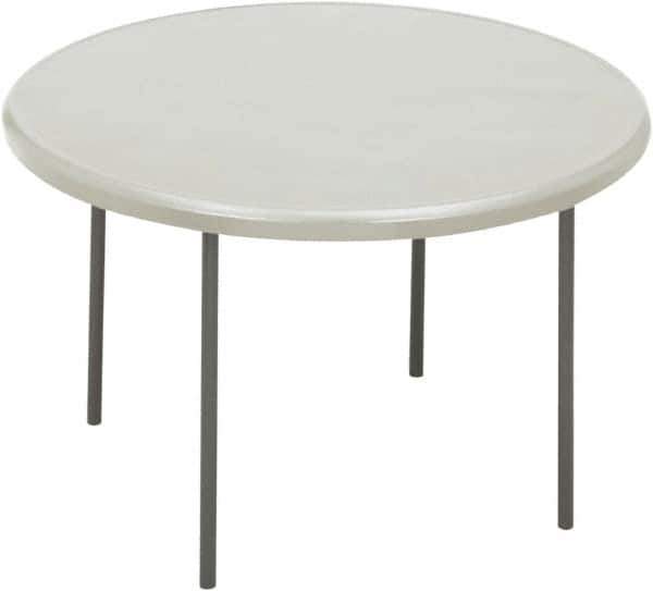 ICEBERG - 48" Wide x 29" High x 48" Diam, Folding Table - Platinum - Industrial Tool & Supply