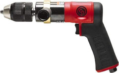 Chicago Pneumatic - 1/2" Keyless Chuck - Pistol Grip Handle, 600 RPM, 0.5 hp, 90 psi - Industrial Tool & Supply
