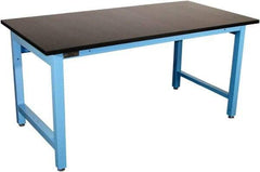 Proline - 60 Wide x 30" Deep x 36" High, Epoxy Resin Workbench - Adjustable Height Legs, Blue - Industrial Tool & Supply