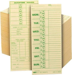 TOPS - 8-1/2" High x 3-1/2" Wide Weekly Time Cards - Manila, Use with Pyramid 331-10 - Industrial Tool & Supply
