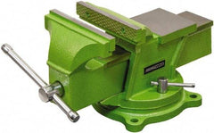 OEM Tools - 6" Jaw Width, 6" Opening Capacity, 2-19/32" Throat Depth, Cast Iron Swivel Bench Vise - Bolt Down Base Attachment - Industrial Tool & Supply