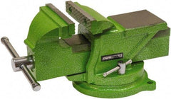 OEM Tools - 4" Jaw Width, 4" Opening Capacity, 1-57/64" Throat Depth, Cast Iron Swivel Bench Vise - Bolt Down Base Attachment - Industrial Tool & Supply