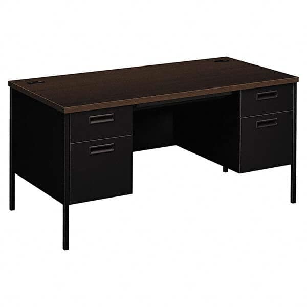 Hon - Office Desks Type: Double Pedestal Desk Center Draw: Yes - Industrial Tool & Supply