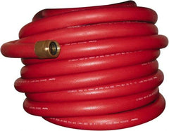 Dixon Valve & Coupling - 3/4" ID, 800 Working psi, Red EPDM Fire Hose - Male x Female NST (NH) Ends, 100' Long, 2,400 Burst psi - Industrial Tool & Supply
