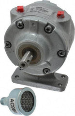 Gast - 1-1/2 hp Reversible Foot Air Actuated Motor - 3,000 Max RPM, 1.12" Shaft Length, 5.81" OAL, 1/2" Shaft Diam - Industrial Tool & Supply