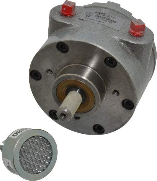 Gast - 1-1/2 hp Reversible Face Air Actuated Motor - 3,000 Max RPM, 1.12" Shaft Length, 5.81" OAL, 1/2" Shaft Diam - Industrial Tool & Supply