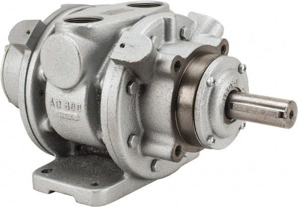 Gast - 9 hp Reversible Foot/Face Air Actuated Motor - 2,000 Max RPM, 2.56" Shaft Length, 14.06" OAL, 1-1/8" Shaft Diam - Industrial Tool & Supply