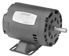 Leeson - 2 Max hp, 3,450 Max RPM, Electric AC DC Motor - 115, 208, 230 V Input, Single Phase, 56H Frame - Industrial Tool & Supply