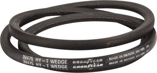 Continental ContiTech - Section 3V, 48" Outside Length, V-Belt - Fiber Reinforced Wingprene Rubber, HY-T Wedge MatchmakerEnvelope, No. 3V475 - Industrial Tool & Supply