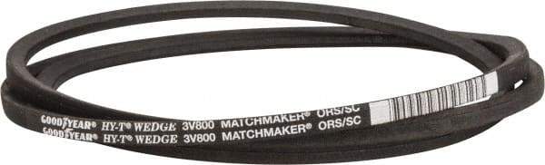 Continental ContiTech - Section 3V, 80" Outside Length, V-Belt - Fiber Reinforced Wingprene Rubber, HY-T Wedge MatchmakerEnvelope, No. 3V800 - Industrial Tool & Supply