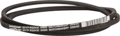 Continental ContiTech - Section 3V, 80" Outside Length, V-Belt - Fiber Reinforced Wingprene Rubber, HY-T Wedge MatchmakerEnvelope, No. 3V800 - Industrial Tool & Supply