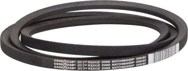 Continental ContiTech - Section 5V, 95" Outside Length, V-Belt - Fiber Reinforced Wingprene Rubber, HY-T Wedge MatchmakerEnvelope, No. 5V950 - Industrial Tool & Supply