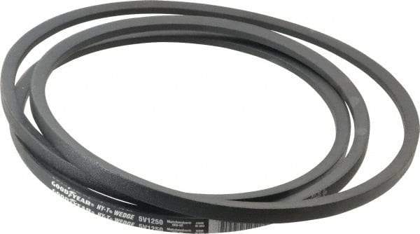 Continental ContiTech - Section 5V, 125" Outside Length, V-Belt - Fiber Reinforced Wingprene Rubber, HY-T Wedge MatchmakerEnvelope, No. 5V1250 - Industrial Tool & Supply