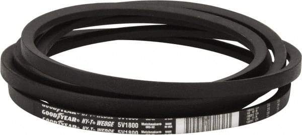 Continental ContiTech - Section 5V, 180" Outside Length, V-Belt - Fiber Reinforced Wingprene Rubber, HY-T Wedge MatchmakerEnvelope, No. 5V1800 - Industrial Tool & Supply