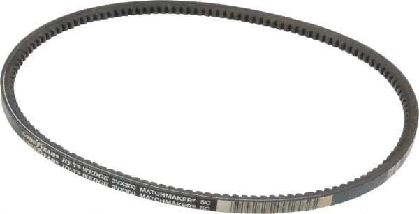 Continental ContiTech - Section 3VX, 30" Outside Length, V-Belt - Fiber Reinforced Wingprene Rubber, HY-T Wedge Matchmaker Cogged, No. 3VX300 - Industrial Tool & Supply