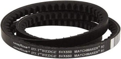 Continental ContiTech - Section 5VX, 55" Outside Length, V-Belt - Fiber Reinforced Wingprene Rubber, HY-T Wedge Matchmaker Cogged, No. 5VX550 - Industrial Tool & Supply