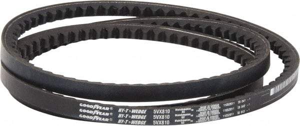 Continental ContiTech - Section 5VX, 81" Outside Length, V-Belt - Fiber Reinforced Wingprene Rubber, HY-T Wedge Matchmaker Cogged, No. 5VX810 - Industrial Tool & Supply