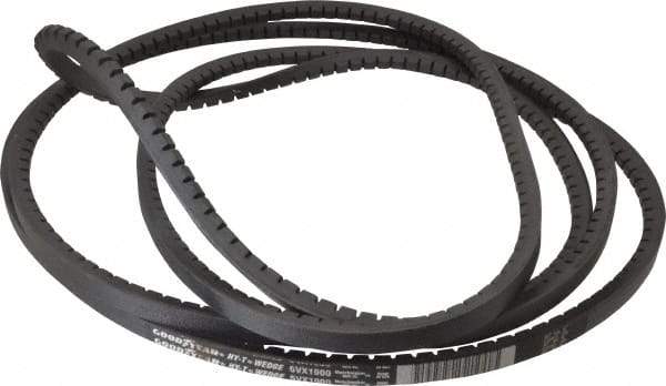 Continental ContiTech - Section 5VX, 190" Outside Length, V-Belt - Fiber Reinforced Wingprene Rubber, HY-T Wedge Matchmaker Cogged, No. 5VX1900 - Industrial Tool & Supply