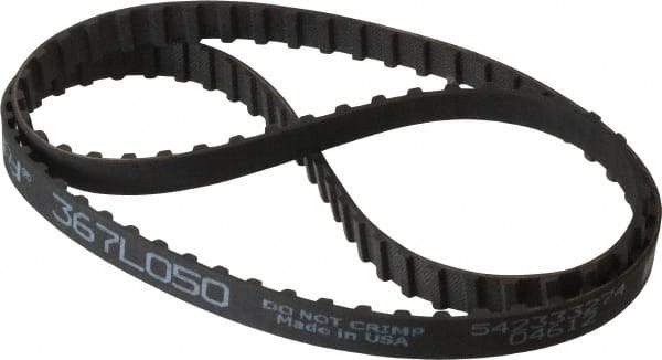 Continental ContiTech - Section L, 1/2" Wide, Timing Belt - Helanca Weave Stretch Nylon, L Series Belts Positive Drive, No. 367L - Industrial Tool & Supply