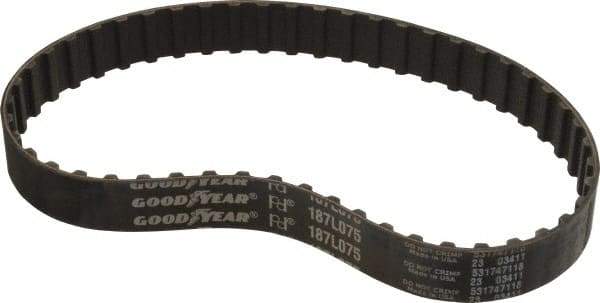 Continental ContiTech - Section L, 3/4" Wide, Timing Belt - Helanca Weave Stretch Nylon, L Series Belts Positive Drive, No. 187L - Industrial Tool & Supply