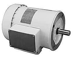 Leeson - 1/2 Max hp, 3,450 Max RPM, Electric AC DC Motor - 208-230/460 V Input, Three Phase, D56C Frame - Industrial Tool & Supply