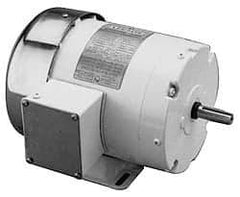 Leeson - 1/4 Max hp, 1,725 Max RPM, Electric AC DC Motor - 208-230/460 V Input, Three Phase, B56C Frame - Industrial Tool & Supply