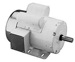 Leeson - 1-1/2 Max hp, 1,725 Max RPM, Electric AC DC Motor - 115, 208, 230 V Input, Single Phase, H56C Frame - Industrial Tool & Supply