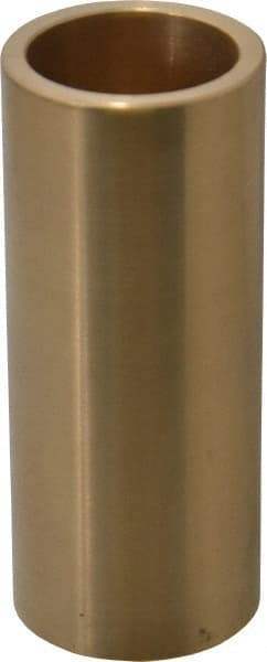 Made in USA - 1" Inside x 1-1/4" Outside Diam, Cast Bronze Sleeve Bearing - 3" OAL - Industrial Tool & Supply