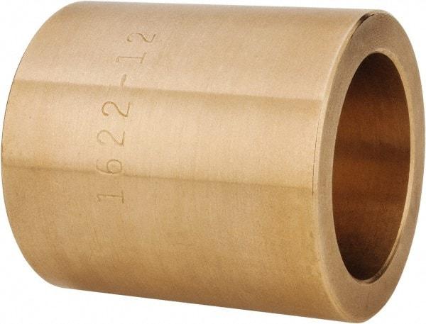 Made in USA - 1" Inside x 1-3/8" Outside Diam, Cast Bronze Sleeve Bearing - 1-1/2" OAL - Industrial Tool & Supply