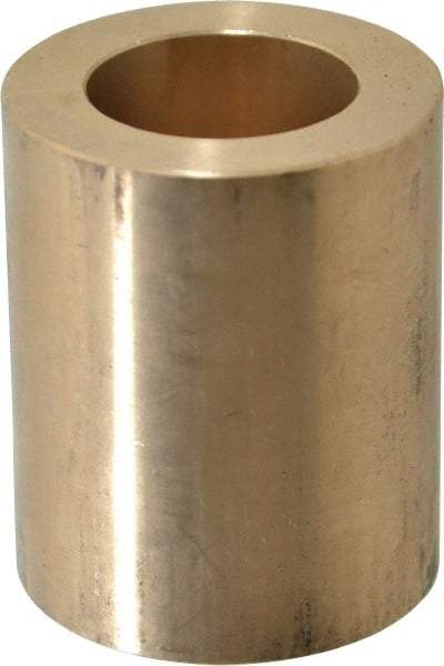 Made in USA - 1" Inside x 1-5/8" Outside Diam, Cast Bronze Sleeve Bearing - 2" OAL - Industrial Tool & Supply