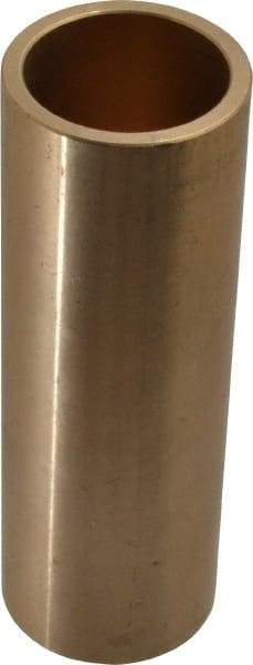 Made in USA - 1-1/8" Inside x 1-3/8" Outside Diam, Cast Bronze Sleeve Bearing - 4" OAL - Industrial Tool & Supply