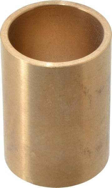 Made in USA - 1-1/2" Inside x 1-3/4" Outside Diam, Cast Bronze Sleeve Bearing - 2-1/2" OAL - Industrial Tool & Supply