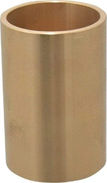 Made in USA - 1-3/4" Inside x 2" Outside Diam, Cast Bronze Sleeve Bearing - 3" OAL - Industrial Tool & Supply