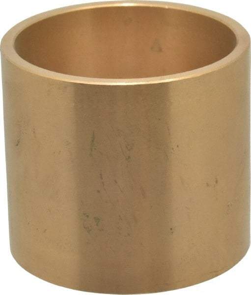 Made in USA - 2" Inside x 2-1/4" Outside Diam, Cast Bronze Sleeve Bearing - 2" OAL - Industrial Tool & Supply