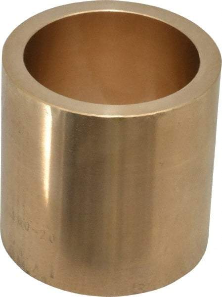Made in USA - 2" Inside x 2-1/2" Outside Diam, Cast Bronze Sleeve Bearing - 2-1/2" OAL - Industrial Tool & Supply