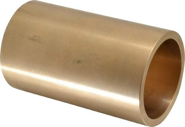 Made in USA - 2-1/2" Inside x 3" Outside Diam, Cast Bronze Sleeve Bearing - 5" OAL - Industrial Tool & Supply