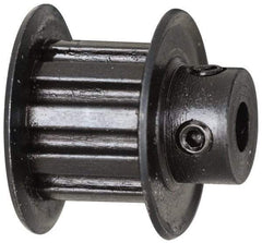 Power Drive - 21 Tooth, 1/4" Inside x 1.317" Outside Diam, Timing Belt Pulley - 1/4, 3/8" Belt Width, 1.337" Pitch Diam, Steel & Cast Iron - Industrial Tool & Supply