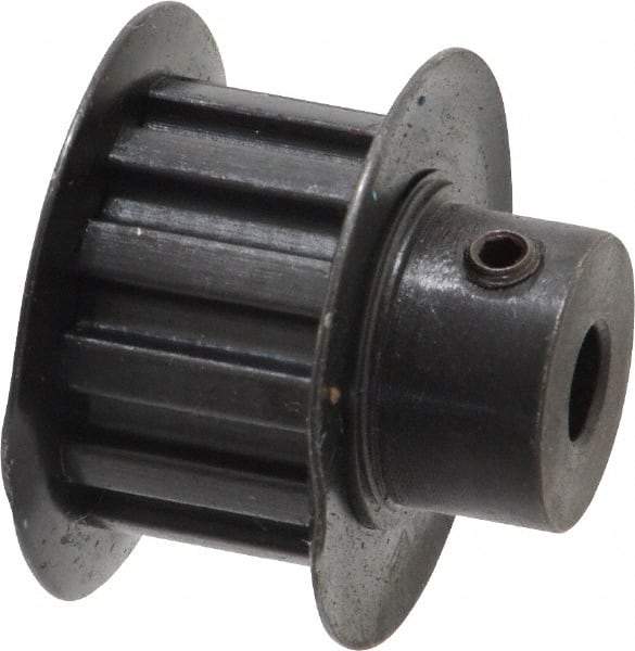 Power Drive - 12 Tooth, 3/16" Inside x 0.744" Outside Diam, Timing Belt Pulley - 1/4, 3/8" Belt Width, 0.764" Pitch Diam, Steel & Cast Iron - Industrial Tool & Supply