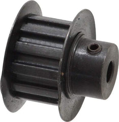Power Drive - 12 Tooth, 3/16" Inside x 0.744" Outside Diam, Timing Belt Pulley - 1/4, 3/8" Belt Width, 0.764" Pitch Diam, Steel & Cast Iron - Industrial Tool & Supply