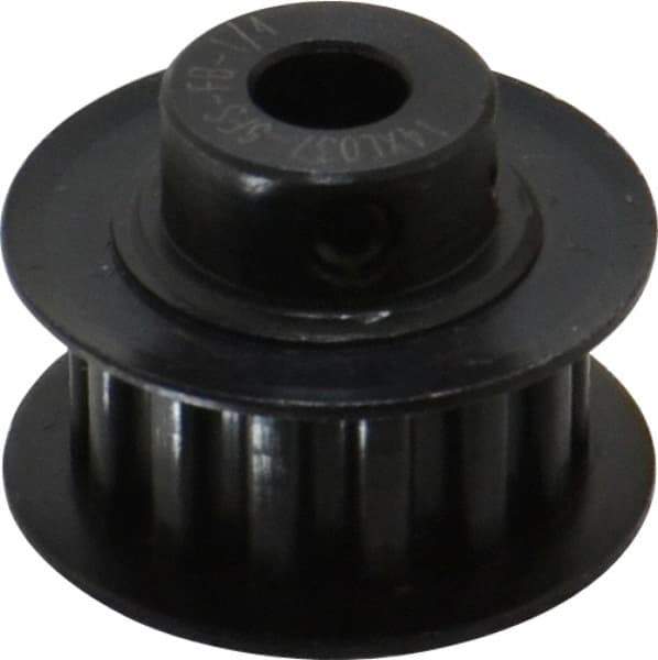 Power Drive - 14 Tooth, 1/4" Inside x 0.871" Outside Diam, Timing Belt Pulley - 1/4, 3/8" Belt Width, 0.891" Pitch Diam, Steel & Cast Iron - Industrial Tool & Supply