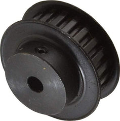 Power Drive - 22 Tooth, 1/4" Inside x 1.381" Outside Diam, Timing Belt Pulley - 1/4, 3/8" Belt Width, 1.401" Pitch Diam, Steel & Cast Iron - Industrial Tool & Supply